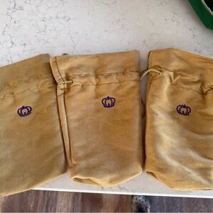 Crown Royal Tan Suede Bags (3)